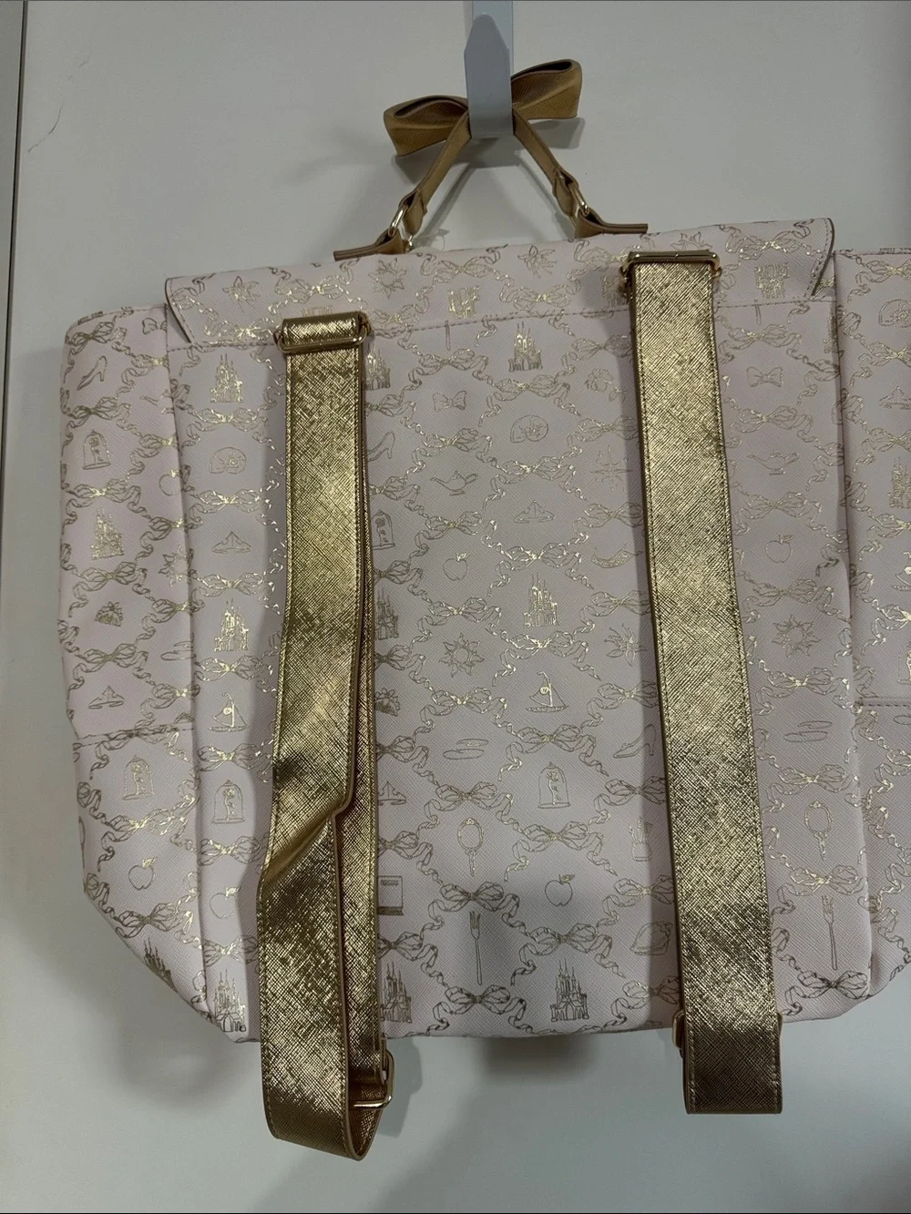 Bath & Body Works Blush Pink Backpack with Gold Accents